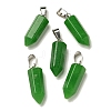 Dyed Natural White Jade Pendants G-Z067-07P-22-2