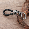 Viking Braided Skull PU Leather Keychains HZ0628-5