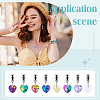 32Pcs 8 Styles AB Color Transparent Glass European Dangle Charms PALLOY-GA00045-5