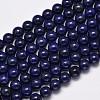 Dyed Natural Lapis Lazuli Round Beads Strands X-G-M169-4mm-05-1