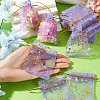 30Pcs Gold Stamping Moon Star Organza Drawstring Gift Bags ABAG-TA0002-21H-6