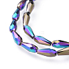 Electroplate Glass Beads Strands EGLA-L015-FP-A02-2