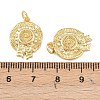 Brass Micro Pave Cubic Zirconia Pendants KK-G544-41G-3