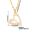 Brass Clear Cubic Zirconia Chic High-end Heart Pendant Necklaces for Women IV0715-2-1