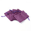 Polyester Imitation Burlap Packing Pouches Drawstring Bags X-ABAG-R005-9x12-10-2