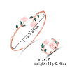Rose Alloy Enamel Cuff Bangle & Cuff Rings Sets FS-WGBA561-03-3