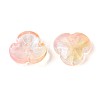 Baking Paint Transparent Glass Bead Caps DGLA-N014-09B-03-2