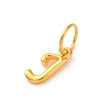 925 Sterling Silver Letter Charms with Jump Rings LS-STER-R008-01G-J-2
