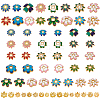   96Pcs 16 Styles Multi-Petal Alloy Enamel Bead Caps FIND-PH0017-97-1