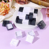 12Pcs 2 Colors Square Paper Jewelry Ring Gift Storage Boxes CON-TA0001-18-6