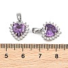 Brass Micro Pave Cubic Zirconia Charms CU-CBAA6E8-07P-03-3