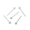 Tarnish Resistant Original Color Stainless Steel Stud Earring Findings X-STAS-Q036-1-4