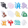 Fingerinspire 4sets Polyester Embroidery Cloth Patches DIY-FG0003-57-1