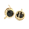 Bass Glass Stud Earring Findings KK-S387-01G-04-2