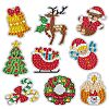 Christmas Theme DIY PVC Diamond Painting Sticker Kit PW-WG29650-09-1