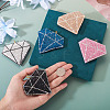 5Pcs 5 Colors Handmade Polymer Clay Rhinestone Big Pendants CLAY-BT0001-16-5