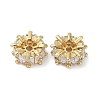 Brass Micro Pave Cubic Zirconia Spacer Beads KK-U045-16G-1