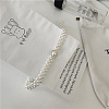 White Plastic Imitation Pearl Beaded Belly Chains WG08E5B-04-1