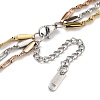 304 Stainless Steel Multi Layered Singapore Chain Necklaces NJEW-H043-10MC-3