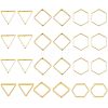 SUPERFINDINGS 24Pcs 3 Style Brass Linking Ring KK-FH0005-06-1