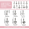 72Pcs 12 Style Tibetan Style Alloy European Dangle Charms PALLOY-HY00067-2