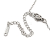 Non-Tarnish 201 Stainless Steel Heart Pendant Necklace with Cable Chains NJEW-Q317-18P-3