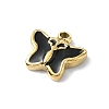 304 Stainless Steel Black Enamel Charms STAS-L022-439G-01-2