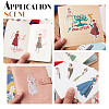 CRASPIRE 6 Sets 6 Colors Vintage Self-Adhesive Paper Stickers STIC-CP0001-01-7