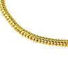 Brass Round Snake Chains Bracelets for Women BJEW-D041-02G-2