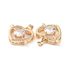 Brass Micro Pave Clear Cubic Zirconia Charms KK-E068-VC448-3