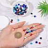 100Pcs 5 Colors Handmade Evil Eye Lampwork Beads Strands LAMP-TA0001-88A-6