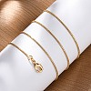 Long-Lasting Plated Brass Snake Chain Necklaces NJEW-K112-04G-NF-4