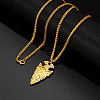 Vintage 304 Stainless Steel Viking Arrowhead Pendant Necklaces for Men WG2716D-03-1