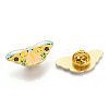 Butterfly with Sunflower Enamel Pin LS-JEWB-G014-B01-3