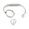Ring Braaa Hammered Cuff Bangle & Ring Sets LS-SJEW-C008-01P-2