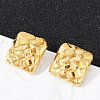 304 Stainless Steel Textured Stud Earrings EJEW-G423-28C-G-1