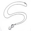 304 Stainless Steel Infinity Pet Urn Ashes Necklaces STAS-Z106-02P-4