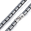 Non-Magnetic Synthetic Hematite Necklaces for Men NJEW-E107-01-3