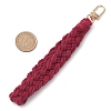 Handmade Macrame Cotton Threads Wrist Strap Pendant Decoration HJEW-JM02624-01-3