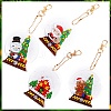 Christmas Theme DIY Diamond Painting Keychain Kit DRAW-PW0007-07E-1