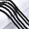 Natural Black Stone Beads Strands G-S366-089-4