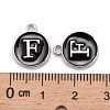 Platinum Plated Alloy Charms X-ENAM-S118-02F-P-3