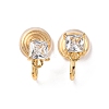 Brass Micro Pave Cubic Zirconia Ear Cuff Findings KK-F898-15B-G-1