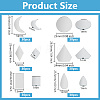 180Pcs 6 Styles  Glass Mosaic Pieces DIY-OC0012-32-2
