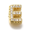 Rack Plating Brass Micro Pave Clear Cubic Zirconia Beads KK-G500-30G-E-1