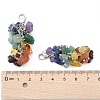 Natural Chip Gemstone Pendant Decorations X-HJEW-JM00213-4