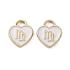 (Defective Closeout Sale: Enamel Yellowing) Golden Alloy Enamel Charms ENAM-XCP0001-47A-1