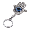 Alloy Pendant Keychains KEYC-WH0027-51-3