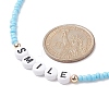 5Pcs 5 Style Glass & Plastic Word Beaded Necklaces Set NJEW-JN04316-3