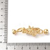 Brass Micro Pave Cubic Zirconia Fold Over Clasps KK-A227-15G-3